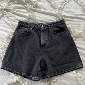 Zara High Waisted Mom Jean Shorts
